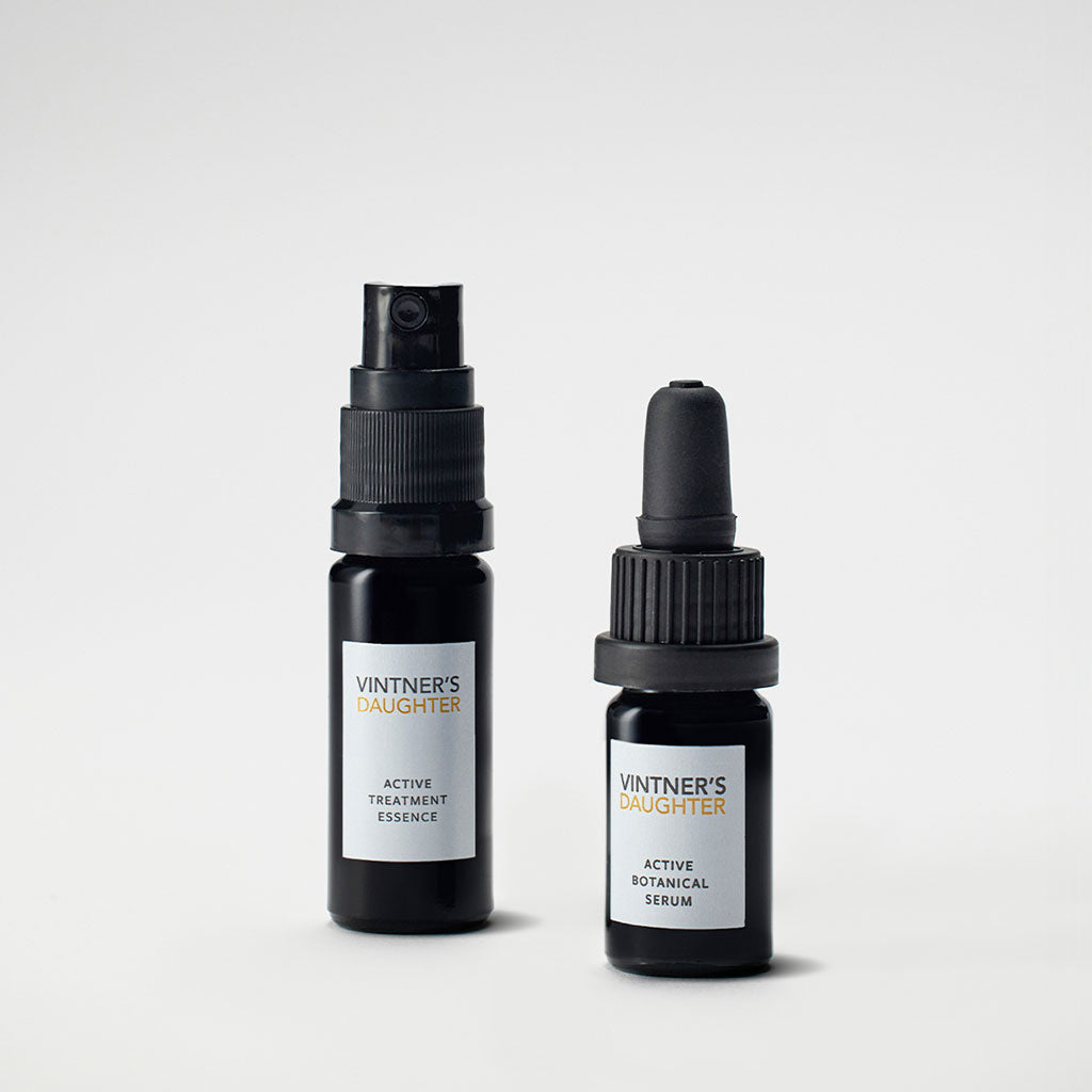 Travel Skincare Set – Mini Face Oil & Essence Duo – Vintner's Daughter